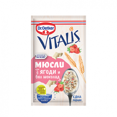 Овесена закуска Д-р Йоткер Виталис 40г Ягоди и бял шоколад