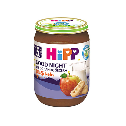 Био млечна каша Лека Нощ Хип 190г Ябълка и бисквити
