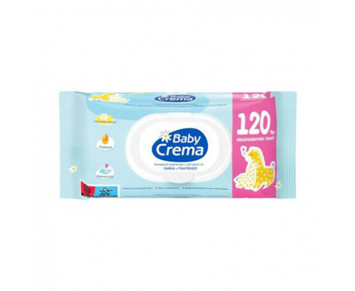 Влажни кърпи Бейби Крема 120бр Алое/Лайка Влажни кърпи Бейби Крема 120бр Алое/Лайка