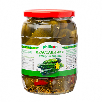 Кисели краставички Филикон 680г