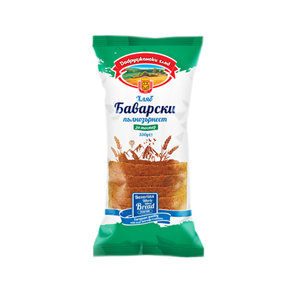 Хляб Добруджански Хляб 550г Баварски пълнозърнест Хляб Добруджански Хляб 550г Баварски пълнозърнест