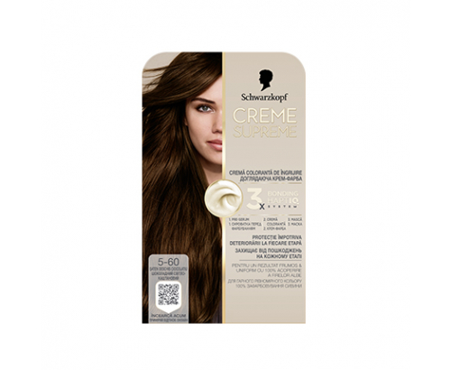 Боя за коса Крийм Сюприм 5-60 Шоколадово светло кафяво Боя за коса Крийм Сюприм 5-60 Шоколадово светло кафяво