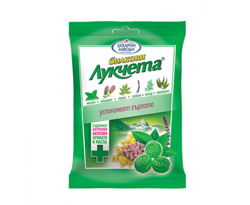 Бонбони Лукчета 75г Билкови Бонбони Лукчета 75г Билкови