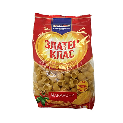 Макарони Златен клас 400г Охлюви Макарони Златен клас 400г Охлюви