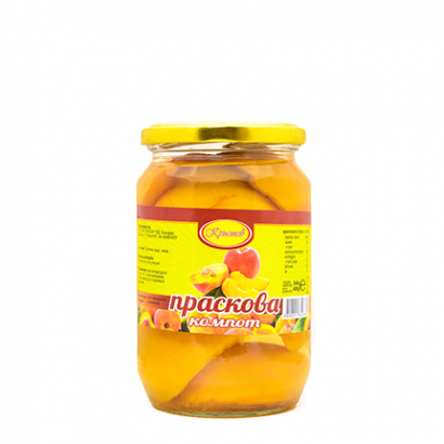 Компот Кръстев 680г Праскова небелени