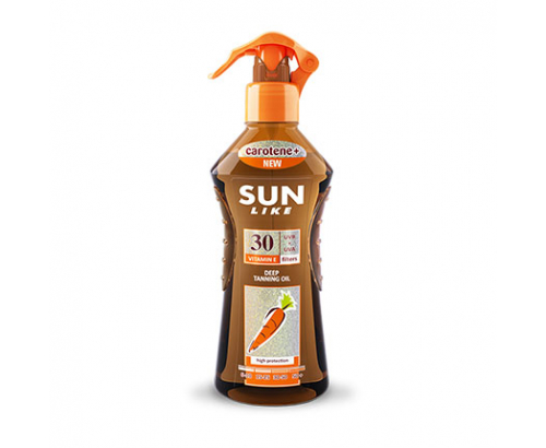 Слънцезащитно масло - спрей Сън Лайк SPF30 200мл За бърз загар Слънцезащитно масло - спрей Сън Лайк SPF30 200мл За бърз загар