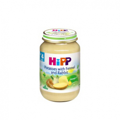 Био пюре Хип 190г Картоф, копър и заешко месо