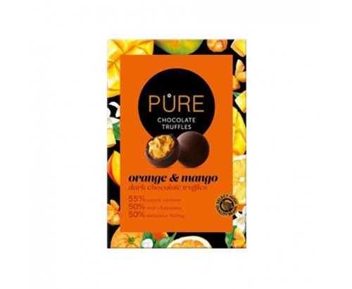 Шоколадови бонбони трюфели Пюр 148г Портокал и манго Шоколадови бонбони трюфели Пюр 148г Портокал и манго