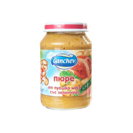 Пюре Ганчев 190г Пуешко месо и зеленчуци