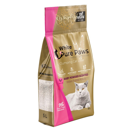 Котешка тоалетна Чисти Лапи 5л С аромат на бебешка пудра