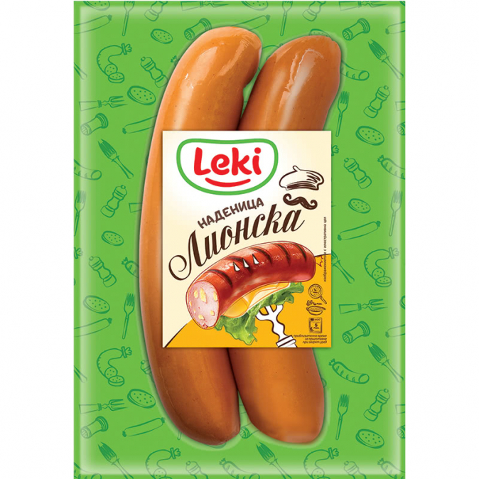 Лионска наденица Леки 400г С кашкавал вакуум