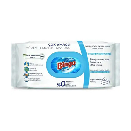 Влажни кърпи за почистване Бинго 96бр Сапун Влажни кърпи за почистване Бинго 96бр Сапун