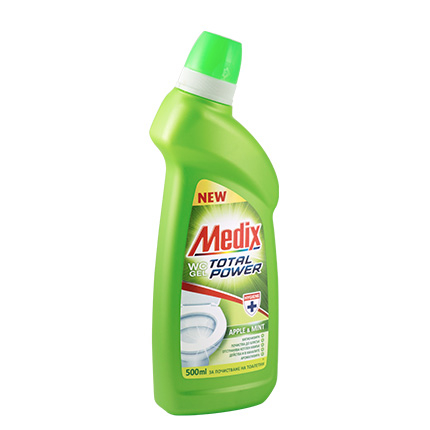 Гел за тоалетна Медикс 500мл Ябълка и мента