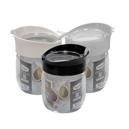 Стъклено бурканче с лъжичка 425мл