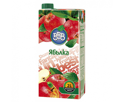 Плодова напитка ВВВ 2л Ябълка 25% Плодова напитка ВВВ 2л Ябълка 25%