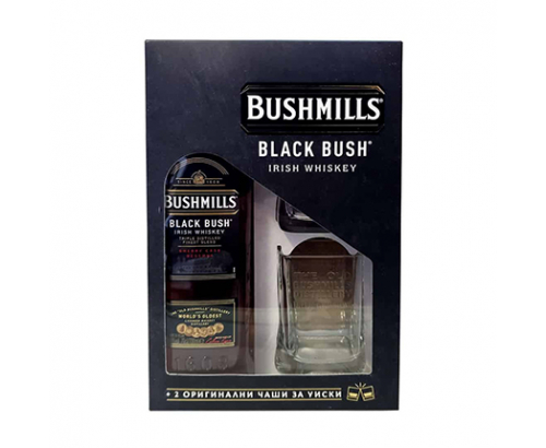 Уиски Бушмилс Блек Буш 700мл + 2 чаши Уиски Бушмилс Блек Буш 700мл + 2 чаши