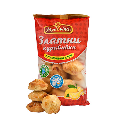 Златни курабийки Медовина 230г С лимонови кори Златни курабийки Медовина 230г С лимонови кори