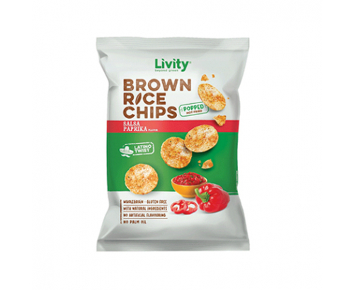 Оризов чипс Ливити 60г Салса и паприка Оризов чипс Ливити 60г Салса и паприка