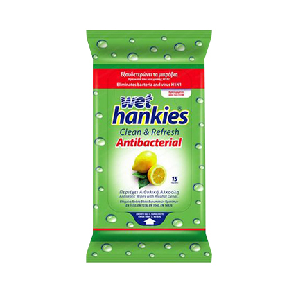 Влажни кърпи Хенкис 15бр Лимон Влажни кърпи Хенкис 15бр Лимон