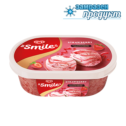 Сладолед Смайл 900мл Ягода