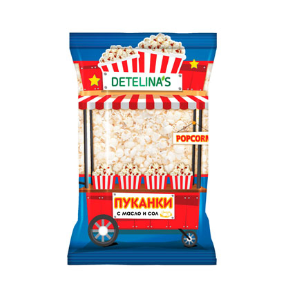 Пуканки Детелина 60г С масло и сол Пуканки Детелина 60г С масло и сол