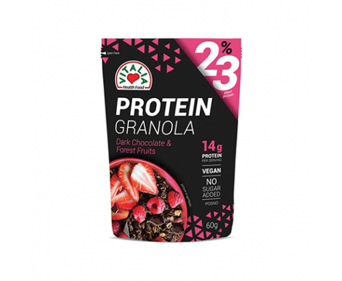 Мюсли Виталия 60г С протеин, шоколад и горски плод Мюсли Виталия 60г С протеин, шоколад и горски плод