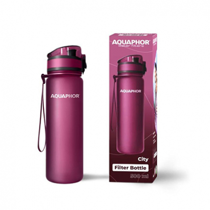Бутилка за вода Аквафор Сити 500мл Руби