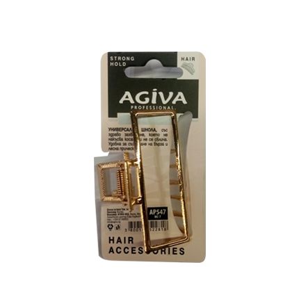 Шнола за коса Агива Про 7см Златна