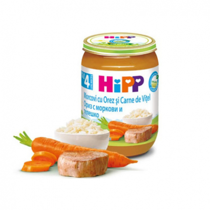 Пюре Хип Био 190г Ориз, моркови и телешко