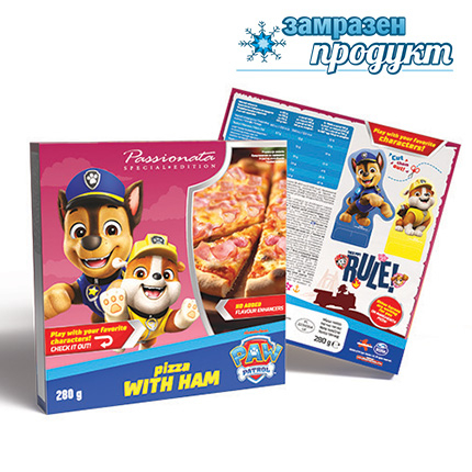 Пица Пасионата Пес Патрул 275г Шунка