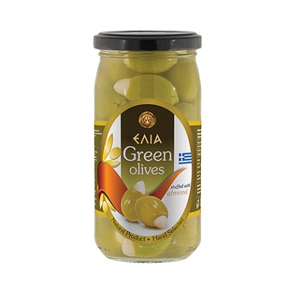 Зелени маслини с бадем Елиа 360г
