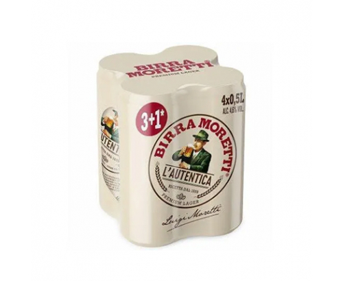 Бира Морети 4х500мл кен Бира Морети 4х500мл кен
