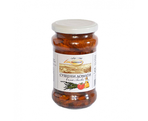 Сушени домати в олио с билки Фамилекс 280г Сушени домати в олио с билки Фамилекс 280г