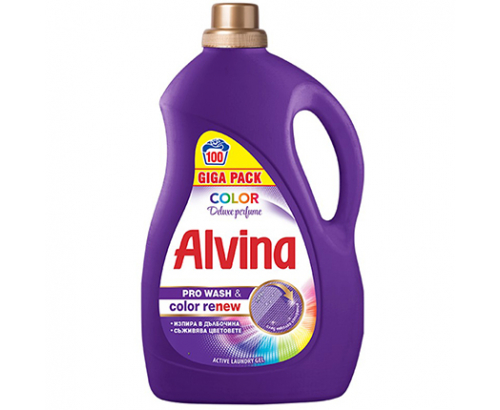 Гел за пране Медикс Алвина 5л Де лукс за цветни тъкани Гел за пране Медикс Алвина 5л Де лукс за цветни тъкани
