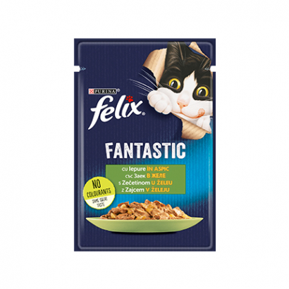 Храна за котки Феликс Фантастик 85г Пауч Заешко Месо