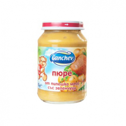 Пюре Ганчев 190г Пилешко месо, зеленчуци