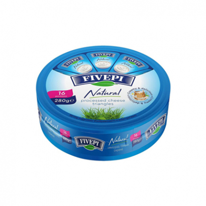 Топено сирене Фивепи 280г Натурално секторно