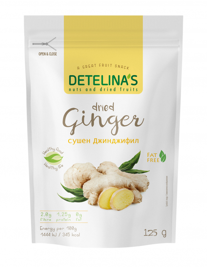 Сушен джинджифил Детелина 125г Захаросан