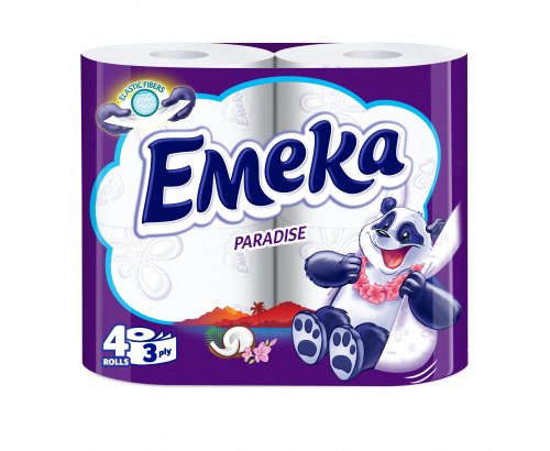Тоалетна хартия Емека 4бр Парадайз Тоалетна хартия Емека 4бр Парадайз