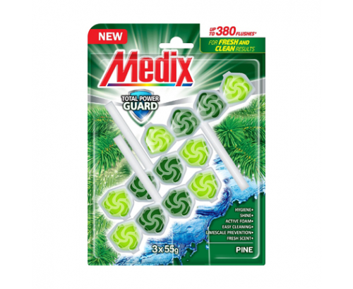 Ароматизатор за тоалетна Медикс 3х55г Бор Ароматизатор за тоалетна Медикс 3х55г Бор