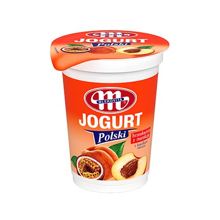 Йогурт Саяна 350мл Праскова и маракуя с цели парченца Йогурт Саяна 350мл Праскова и маракуя с цели парченца