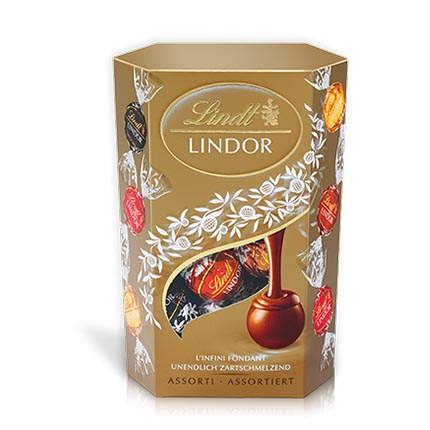 Шоколадови бонбони Линдт Корнет 200г 16бр Асортимент