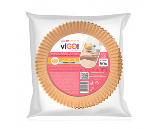 Хартия за печене Виго 24см 50бр За еър фрайър Хартия за печене Виго 24см 50бр За еър фрайър