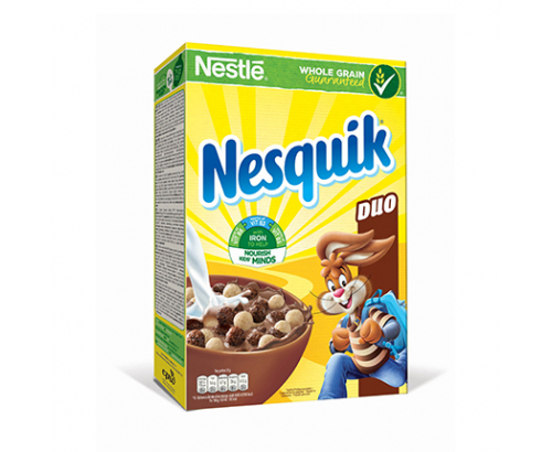 Зърнена закуска Нестле Нескуик Дуо 325г Зърнена закуска Нестле Нескуик Дуо 325г