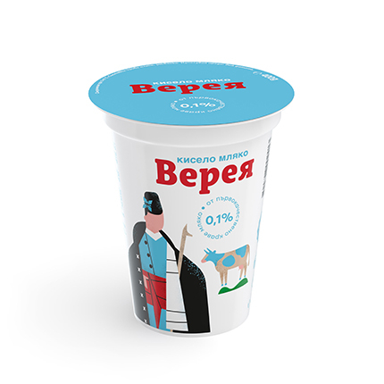 Кисело мляко Верея 0,1% 400г