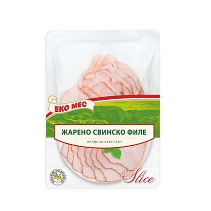Жарено свинско филе Еко мес Е 130г Слайс Жарено свинско филе Еко мес Е 130г Слайс
