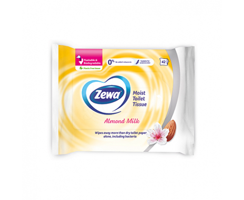 Влажни тоалетни кърпи Цева 42бр Бадем Влажни тоалетни кърпи Цева 42бр Бадем