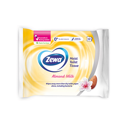 Влажни тоалетни кърпи Цева 42бр Бадем Влажни тоалетни кърпи Цева 42бр Бадем