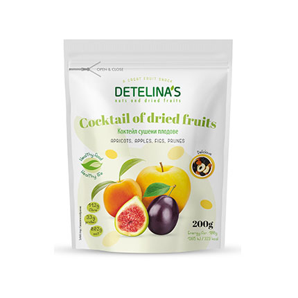 Коктейл сушени плодове Детелина 200г Коктейл сушени плодове Детелина 200г