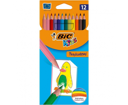 Цветни моливи Бик 12бр Тропиколорс